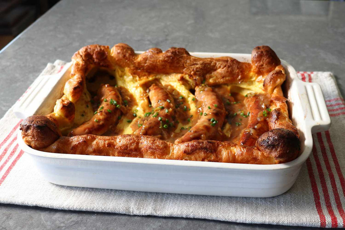 A perfectly made british toad in the hole