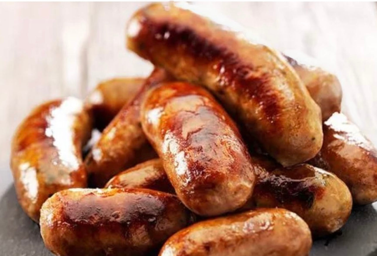 Traditional British Sausages cooked to perfection