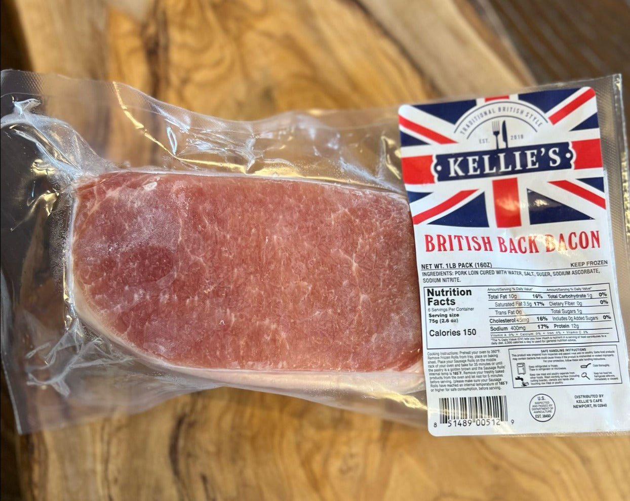 1lb pound packet of Traditional Back bacon.