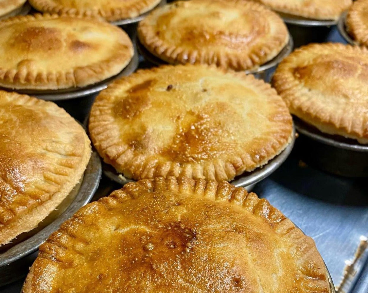 A selection of authentic British Steak and ale pies